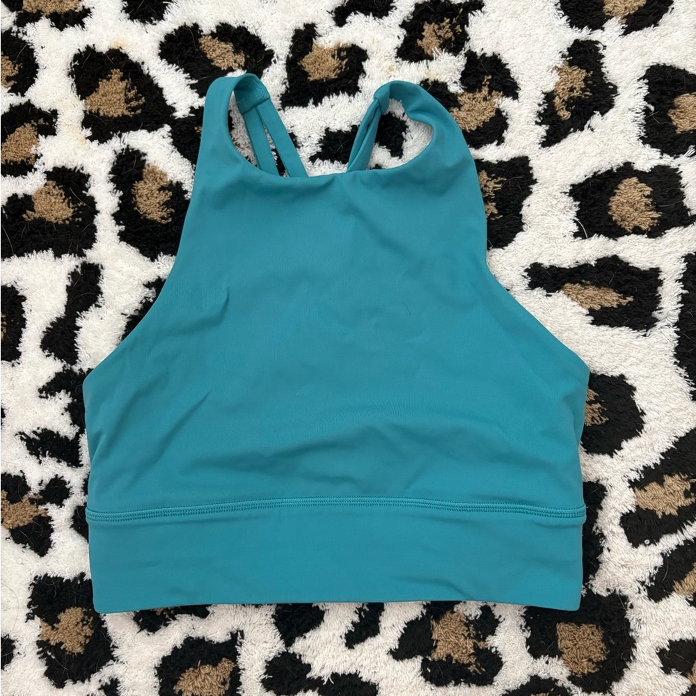 lululemon athletica Teal High-Neck Sports Bra
